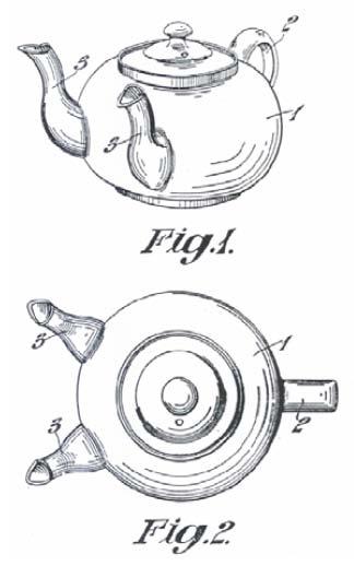 Structure of the description Prior art Teapot with one spout Drawback of prior art Time-consuming Problem to solve Reduce filling time