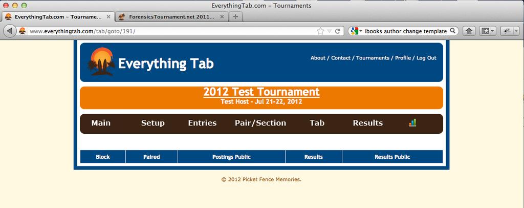 Enter Basic Tournament Information First, from the main tournament page click on New Tournament Wizard on the left hand column.