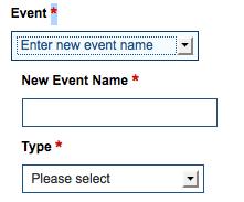 You can then select the event name from the drop down box which lists the most popular BP, Debate, and Individual Event names.