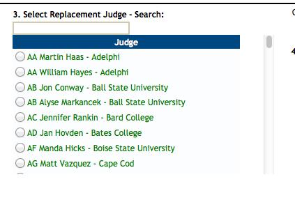 Once the correct judge is selected EverythingTab will run through the list of all available judges for that schedule block and determine whether or not the judge is a good fit depending on whether