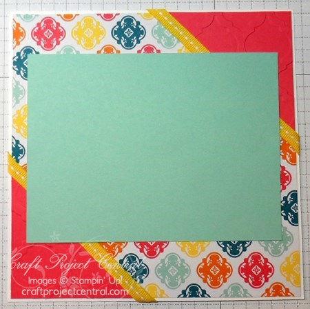 6 x 6 Pages on Both Sides of the Center Page Instructions 6 x 6 Pages on Both Sides of Center Page Step 1 Cut two 5-3/4 x 5-3/4 pieces of Whisper White card stock, two 5-5/8 x 5-5/8 pieces of
