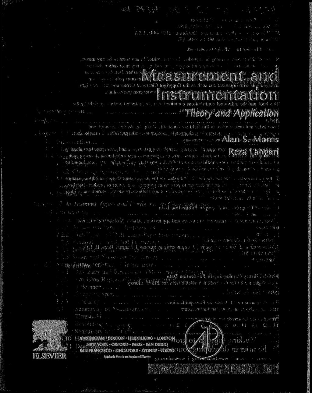 Measurement and Instrumentation Theory and Application Alan S.