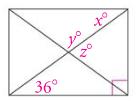 Find the measures of the numbered angles for each parallelogram.