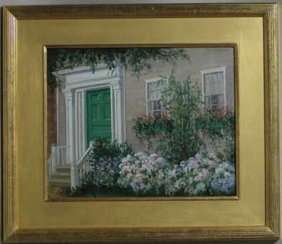 178. PAINTING, HUGO R.P. NEWMAN Nantucket Doorway, oil on canvas, signed upper right. 15 ½ in. x 19 ½ in. 179.