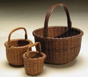 Provenance: Coffin Family Collection. 180. NANTUCKET ONE-EGG BASKET, made by Dr. Wescott. Height 2 ¼ in. Diameter 2 in.