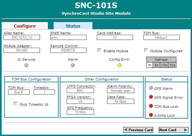 4 Operation Intraplex SynchroCast3 System Version 2.11, December 211 Figure 4-3.