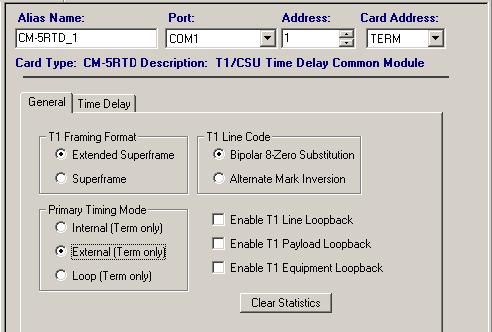 4 Operation Intraplex SynchroCast3 System Version 2.11, December 211 Figure 4-1. IntraGuide CM-5RTD General Configuration Screen 1. On the CM-5RTD Configuration screen, click the Time Delay tab. 2. To enable the CM-5R-TD module, select the Enable Module (Service ON) check box (Figure 4-11).