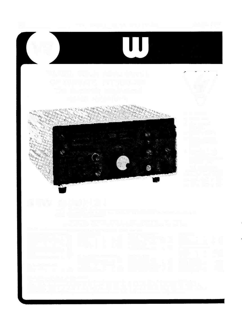 288 THE SHORT WAVE MAGAZINE August, 1974 YAESU, YOUR ASSURANCE OF QUALITY, INTRODUCE The Superbly engineered FR -11 RECEIVER YAESU NEW MODELS!