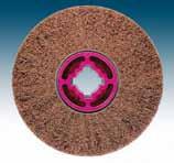 Ø 112 mm; width 100 mm Grit: 80, 180, 280, 400, 600, 900 POLY-PTX GUM wheel For removing minor scratches and black scale, ideal for a bright decorative, textured linear finish.