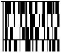 Two-dimensional bar codes Lines of bars or cells (polygonal elements) organised in a square or a rectangle according to particular bar code symbology standard
