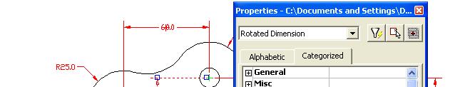 To remove the dimension extension line that is covering the centerline, select the Lines and Arrows category and double click over the On text to the right of the Ext Line 2 label to turn the