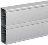 covers. The trunking base has pre-punched mounting holes every 250mm and can be provided with cable shelves.