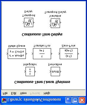 An example of an icon window for the Simulink library is given in Figure 4. Figure 4: Example of the Simulink Icon Library 4.