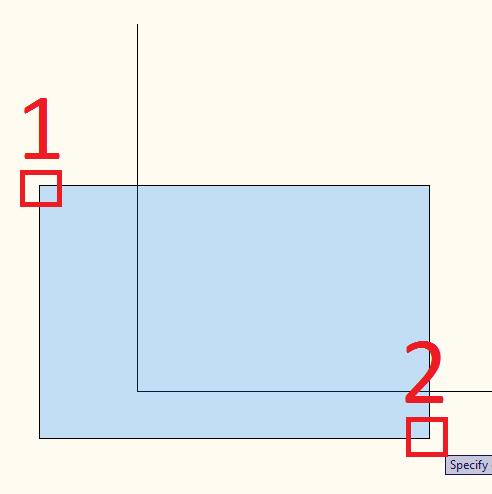 Figure 12 - Selecting (Left to Right) Figure 13 - Selecting (Right to Left) Once the object(s) to delete are selected, hit the