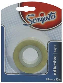 SCRIPTO ADHESIVE TAPE Clear 18mm x
