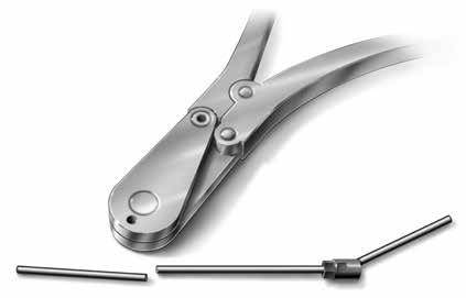 The final length of the rod should extend approximately 2-4mm from the occipital fixation points. If desired, the Contour Rod Template may be used to measure the desired length of the rod.