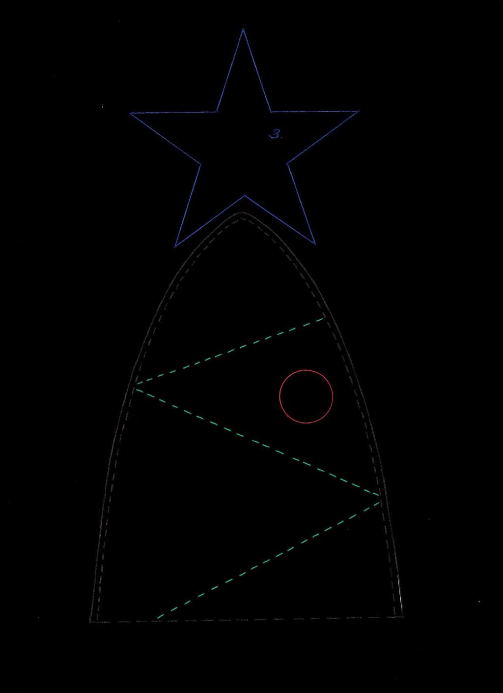 MERRY & BRIGHT SANTA SACKS PDF PATTERN WINTER SANTA Christmas Tree Top The dashed lines indicate where I have topstitched decorative