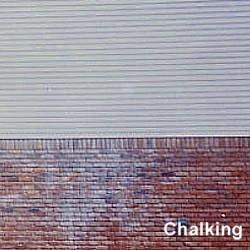 Chalking Paint and Runoff Onto Brick Wall Symptoms: Chalking Chalking is identifiable as a fine chalky powder that forms on the surface of a paint film.