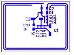 2. Layout of the matching circuit As an example the layout of a 40 x 30 mm 2 antenna is shown.