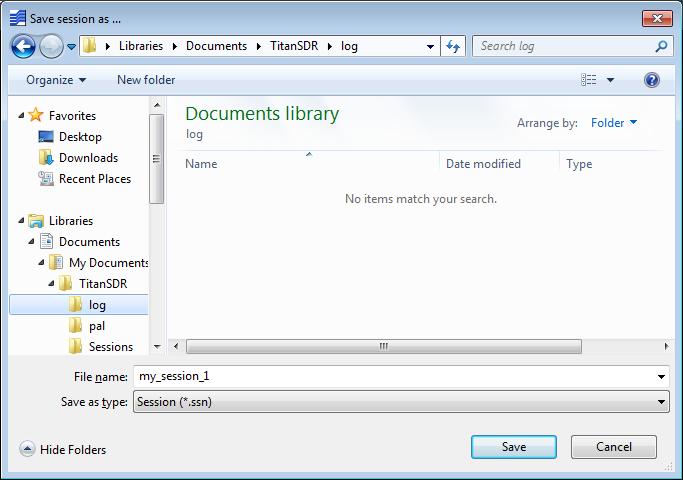 4.1.1 Session saving In order to save the current session, select Save session as from the File dropdown menu of the Main Toolbar (Figure 116).