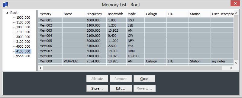 The new memory entry appears in the Memory List (note the last line in Figure 133