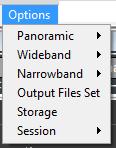 4.5 Options By the Options drop-down menu of the Main Toolbar, several advanced software features can be managed (Figure