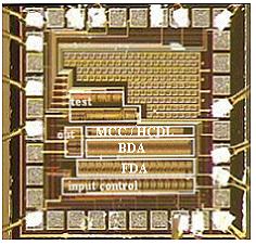 25-μm one-poly, fourmetal CMOS process consists of an FDA, a BDA, an MCC, a HCDL, a DC and circuits for test(test), as shown in Fig. 9. Fig. 10 The output waveforms Table 1.