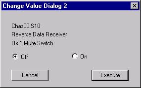 Configuring the Reverse Receiver, Continued 2. Under Controls, double-click the parameter you want to configure. Result: The Change Value dialog box displays.