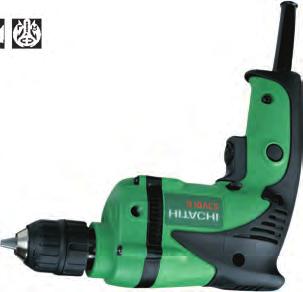 dial trigger * Cylindrical housing * Lightweight - only 1.3kg * Power input 460W Drill Chuck Capacity: Capacity: Steel Wood 1.