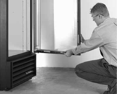 SHIMMING THE GLASS INSERT ON A GDM SERIES CABINET Under normal circumstances your True Merchandiser won t require any type of adjustments, except for the ones already outlined in your installation