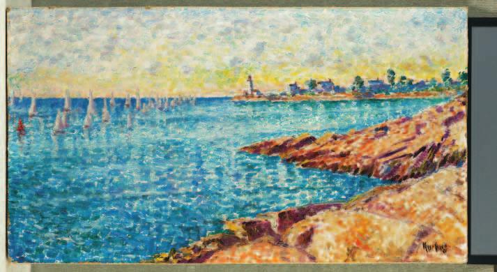Artist s auction record: $21,600 Max Kuehne (1880 1968) Annisquam Regatta Oil on board 11 15 /16