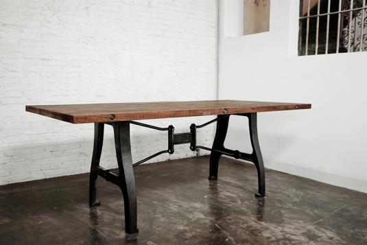 L USINE COLLECTION TABLES TUNGSTEN DINING TABLE Hand cast table legs formed from