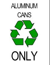 Aluminum cans are accepted either whole or crushed.