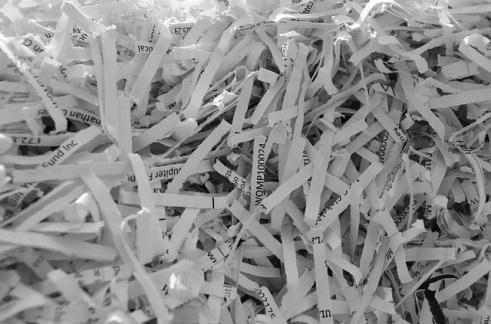 Participants in Curbside Recycling Program are responsible for transporting accumulated and bagged shredded and cross-cut paper (>1 long) to the curb on collection day.