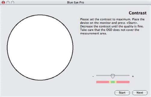 Calibrating Other Monitors User Manual page 36 6.2.3. Contrast Adjustment The Contrast Adjustment window will assist you in placing your monitor in its optimal dynamic for your colors.