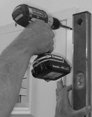 See Step 9 & 10 - Before caulking it may be easier to hold pre -hung