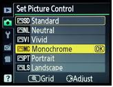 Bottom line, set your WB correctly to the lighting conditions you are shooting under. Picture Settings: These are in camera settings that can be set to apply to still images.