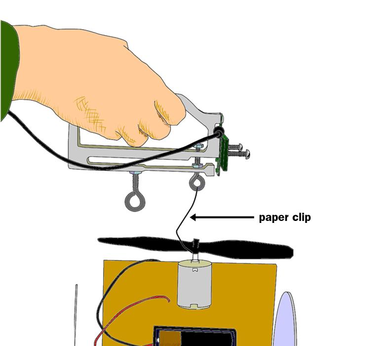 Start the software. 3. Hold the Force probe so that you can hang things from the smaller eye bolt at the end of the arm. Set the force probe to zero in this position.