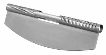 13 All Steel Rocker Knife The rocker knife that features a firm grip for safe operation, keeping hands and