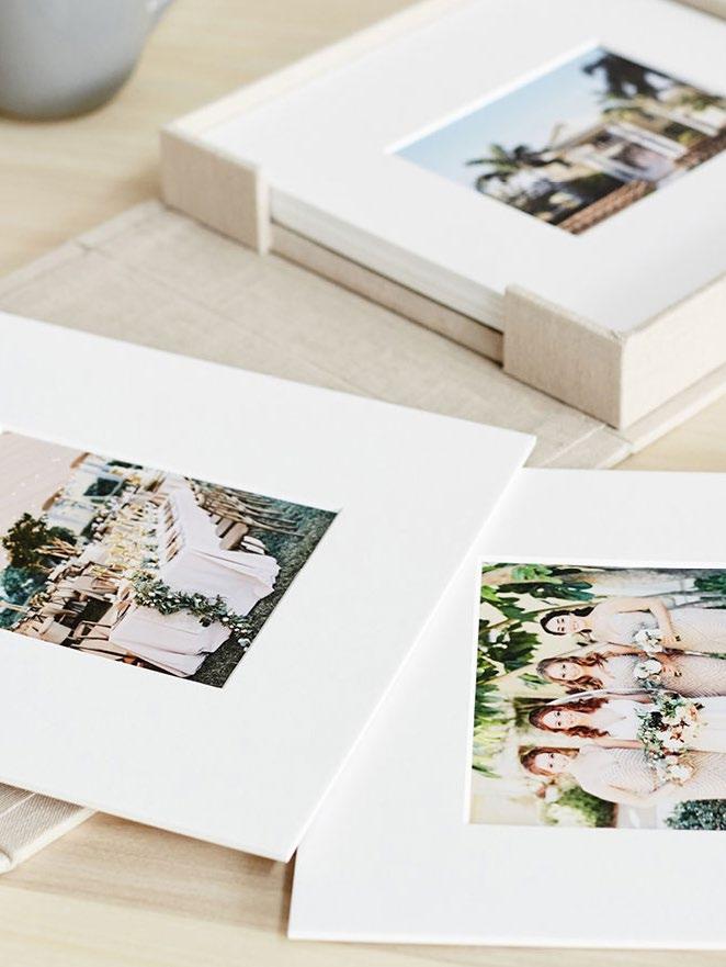 MATTED PRINT BOX A frame-by-frame experience featuring museum grade matted prints in an heirloom linen box.