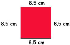 The perimeter of this square is... A) 34 cm B) 8.