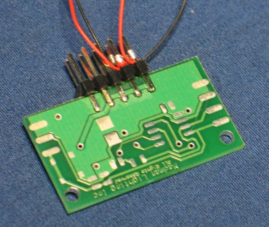 Hookup for two LEDs on the BACK side of the card.