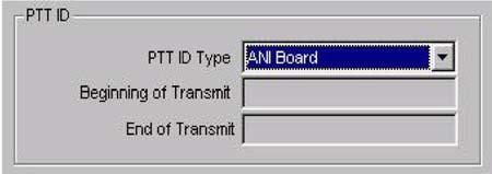 Now select Edit > Optional Feature > Common-Page 3 and under PTT ID Type, select ANI Board Now select Edit >Zone