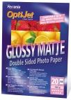 paper. Glossy side for images and photos, matte side for text and graphics.