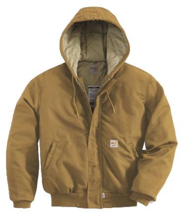side-seamed construction minimizes twisting; Carhartt FR and HRC 2 labels sewn on pocket; ANSI Class 3,