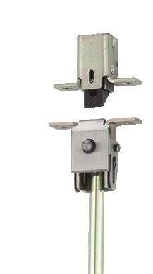 Top Latch 8827-F surface mounted vertical rod devices for all types of 8' X 8' (2438 mm x 2438 mm), UL listed, 3 hours. Fits door stiles as narrow as 3 3 /4" (95 mm). This device is field reversible.