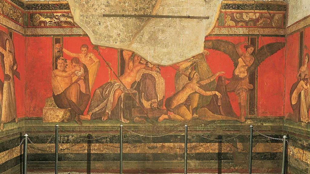 Dionysian mystery frieze, Second Style wall painting Second style creates the