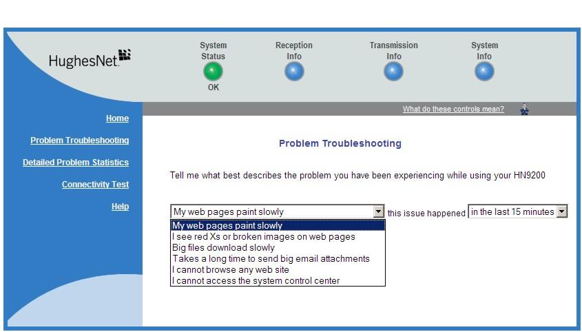 Chapter 8 Troubleshooting Figure 69: Problem Troubleshooting page 2. From the drop-down list to the left, select the symptom that best describes the problem you are experiencing. 3.