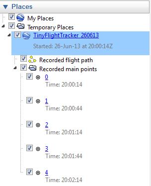 Extended flight data are only available from the tabular view (see below).