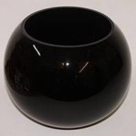 00 C73 Fishbowl Vase Black 16cm Height R 50.